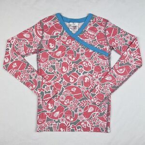 Hanna Andersson 10 Organic Cotton Pink Bird Long Sleeve Pajama 140 cm Shirt